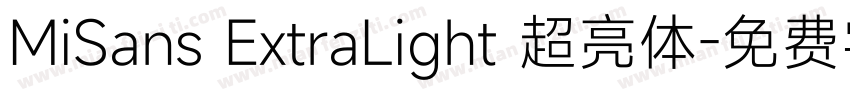 MiSans ExtraLight 超亮体字体转换